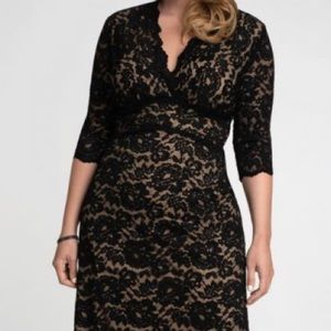 Kiyonna lace boudoir dress with nude lining